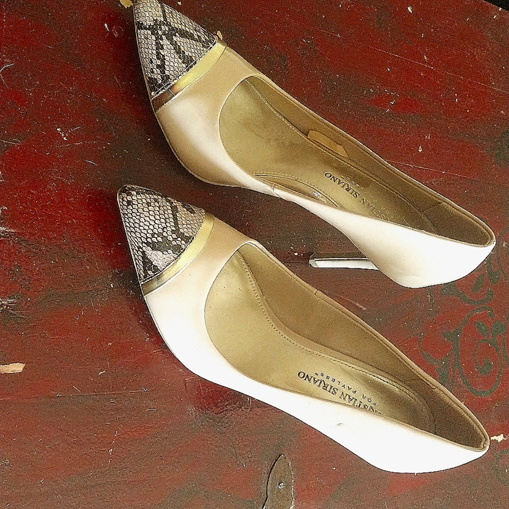 Christian Siriano size 8 patent leather/synthetic - pumps/heels